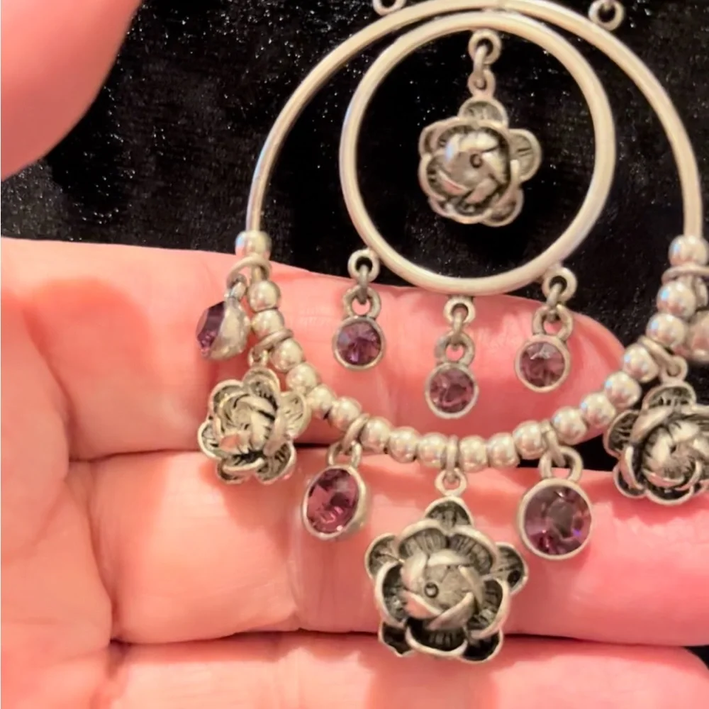 N134- NWT Pilgrim Danish Jewelry Flower Pendant Necklace 27” + 2” extender - Picture 5 of 11